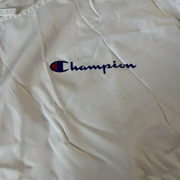 Champion Men's Hooded Windbreaker Jacket White Size 2XL - Picture 5 of 11